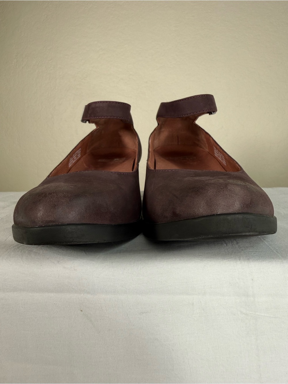 Dansko Shaylee Waterproof Leather Wedge Pumps Muted Fig Color Size 39 EUC - Picture 9 of 16